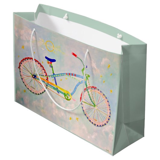 Cruiser Bike Gift Bag Groot Cadeauzakje (Achterkant Gekanteld)