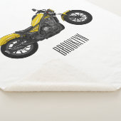 Cruiser motorfiets cartoon illustratie sherpa deken (3/4)