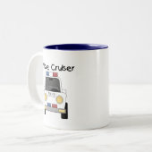 Cruiser Tshirts en geschenken van politie Tweekleurige Koffiemok (Voorkant links)