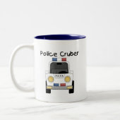 Cruiser Tshirts en geschenken van politie Tweekleurige Koffiemok (Links)