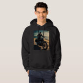 Cruiser Vibes: Black Yamaha Edition" Hoodie (Voorkant volledig)