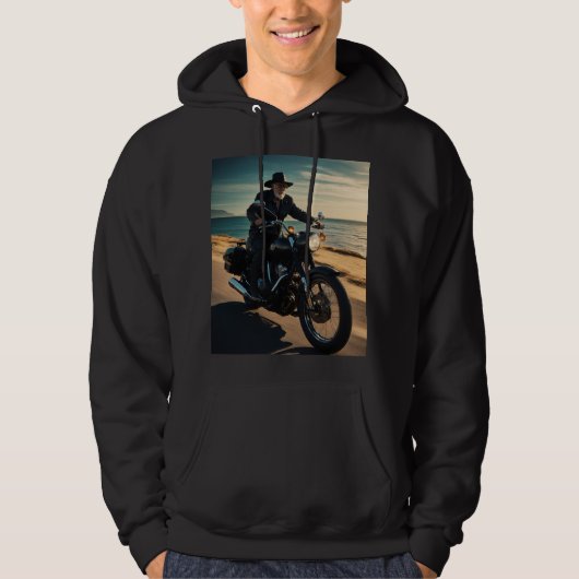 Cruiser Vibes: Black Yamaha Edition" Hoodie (Voorkant)
