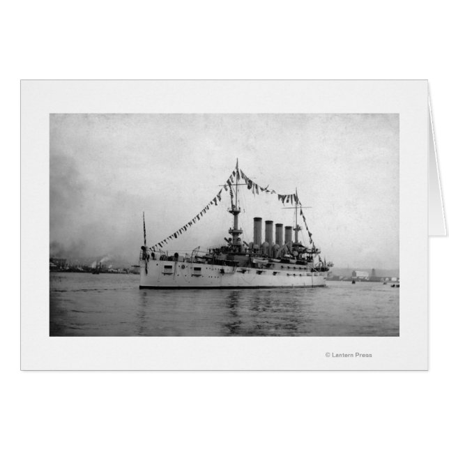 Cruiser Washington, verankerd in Seattle Harbour (Voorkant Horizontaal)