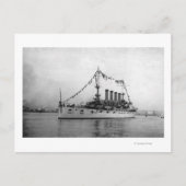 Cruiser Washington, verankerd in Seattle Harbour Briefkaart (Voorkant)