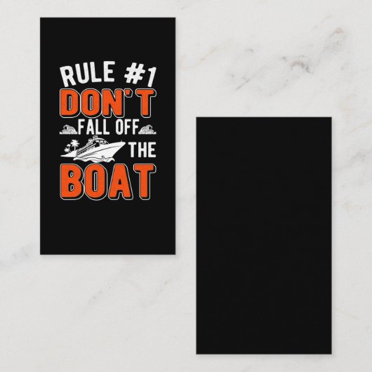 Cruiseregels Boat Funny Cruise Ship Visitekaartje (Voorkant / Achterkant)