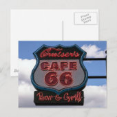 Cruiser's Cafe 66 Bar en Grill in Williams, Az. Briefkaart (Voorkant / Achterkant)