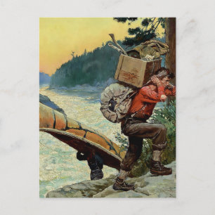 “Cruisers Making Portage” door Philip R Goodwin Briefkaart