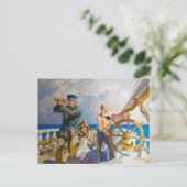 Cruises, 1937, ingediend door Newell Convers Wyeth Briefkaart (Staand voorkant)