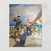 Cruises door Newell Convers Wyeth Briefkaart (Voorkant)