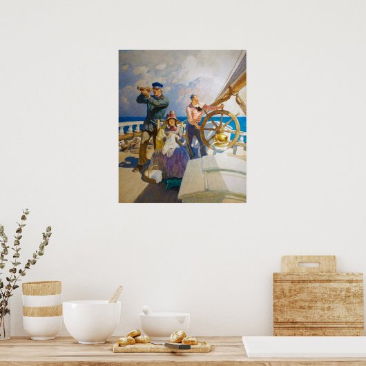 Cruises door Newell Convers Wyeth Poster (Keuken)