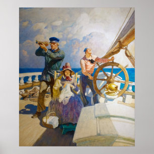 Cruises door Newell Convers Wyeth Poster