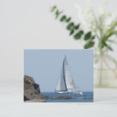 Cruisesailboot Briefkaart (Staand voorkant)