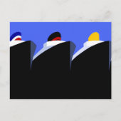  cruiseschepen Art Deco Poster Briefkaart (Voorkant)