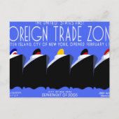 cruiseschepen Art Deco Poster Briefkaart (Voorkant)
