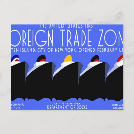 cruiseschepen Art Deco Poster Briefkaart (Voorkant)