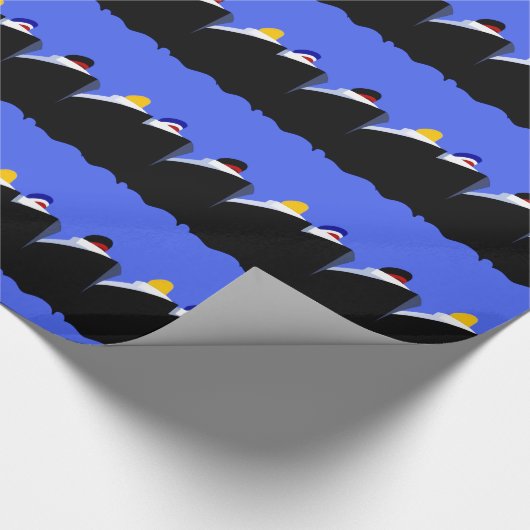  cruiseschepen Art Deco Poster Cadeaupapier (Hoek)