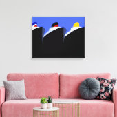  cruiseschepen Art Deco Poster Canvas Afdruk (Insitu (Woonkamer))