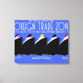  cruiseschepen Art Deco Poster Canvas Afdruk (Voorkant)