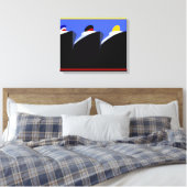 cruiseschepen Art Deco Poster Canvas Afdruk (Insitu (Slaapkamer))