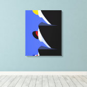  cruiseschepen Art Deco Poster Canvas Afdruk (Insitu (Houten vloer))