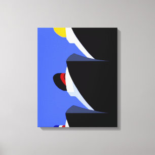  cruiseschepen Art Deco Poster Canvas Afdruk