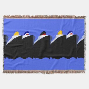 cruiseschepen Art Deco Poster Deken