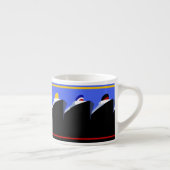 cruiseschepen Art Deco Poster Espresso Kop (Rechts)