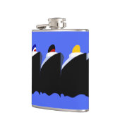  cruiseschepen Art Deco Poster Heupfles (Links)