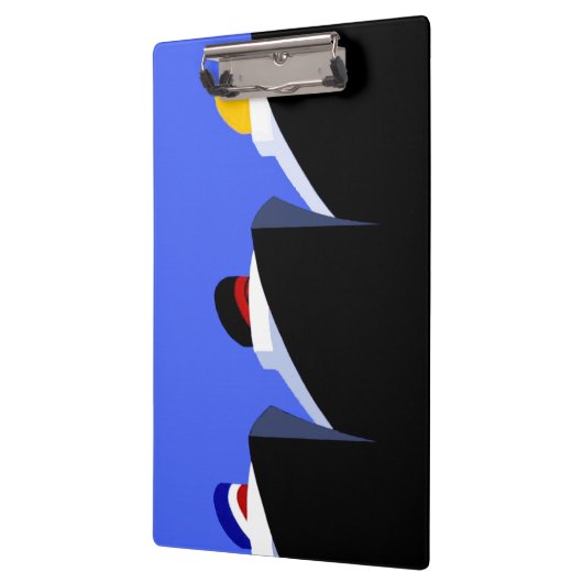  cruiseschepen Art Deco Poster Klembord (Links)