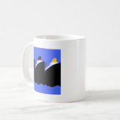 cruiseschepen Art Deco Poster Koffiemok (Voorkant links)