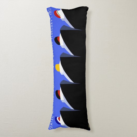  cruiseschepen Art Deco Poster Lichaamskussen