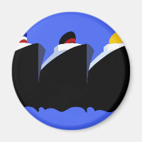  cruiseschepen Art Deco Poster