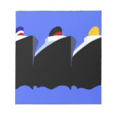  cruiseschepen Art Deco Poster Notitieblok (Voorkant)