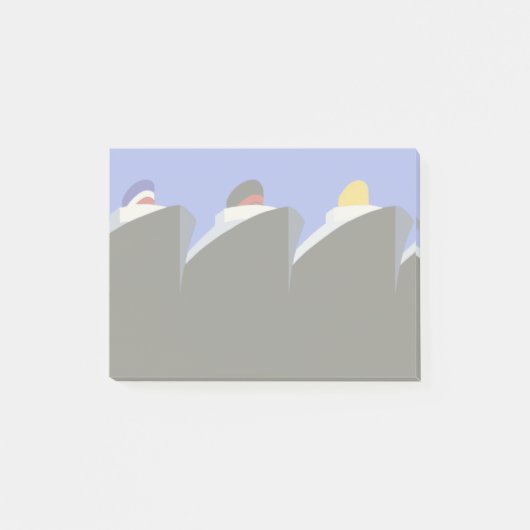 cruiseschepen Art Deco Poster Post-it® Notes (Voorkant)