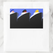  cruiseschepen Art Deco Poster Rechthoekige Sticker (Tas)