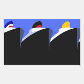  cruiseschepen Art Deco Poster Rechthoekige Sticker (Voorkant)