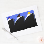 cruiseschepen Art Deco Poster Rechthoekige Sticker (Envelop)