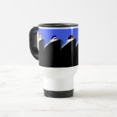  cruiseschepen Art Deco Poster Reisbeker (Voorkant links)