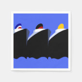  cruiseschepen Art Deco Poster Servetten (Voorkant)
