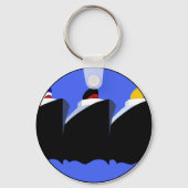 cruiseschepen Art Deco Poster Sleutelhanger (Voorkant)