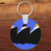  cruiseschepen Art Deco Poster Sleutelhanger (Voorkant)
