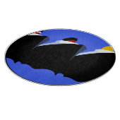  cruiseschepen Art Deco Poster Snijplank (Hoek)