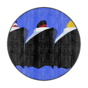  cruiseschepen Art Deco Poster Snijplank