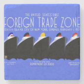  cruiseschepen Art Deco Poster Stenen Onderzetter (Voorkant)