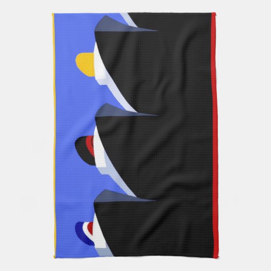  cruiseschepen Art Deco Poster Theedoek (Verticaal)