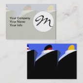  cruiseschepen Art Deco Poster Visitekaartje (Voorkant / Achterkant)