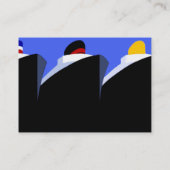  cruiseschepen Art Deco Poster Visitekaartje (Achterkant)