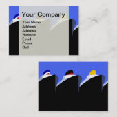  cruiseschepen Art Deco Poster Visitekaartje (Voorkant / Achterkant)