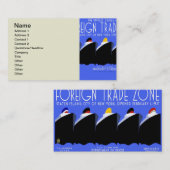  cruiseschepen Art Deco Poster Visitekaartje (Voorkant / Achterkant)