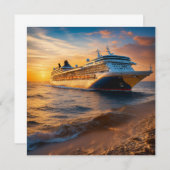 Cruiseschepen bieden een luxe Envelope Liner Bedankkaart (Voorkant / Achterkant)